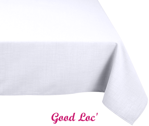 Location nappe rectangulaire polyester blanche