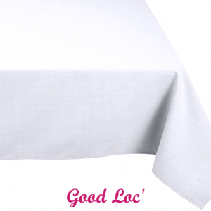 Location nappe rectangulaire polyester blanche