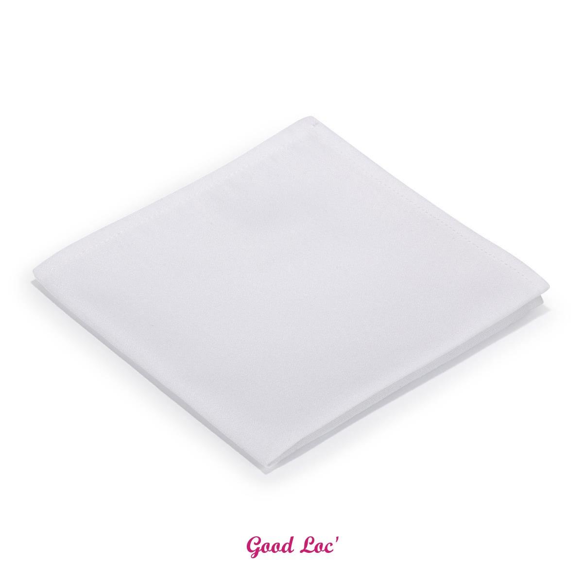 Location serviette polyester blanche 1